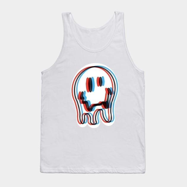 3D Trippy Acid Smiley Face Tank Top by stuffbyjlim